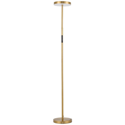 30W Floor Lamp in Polished Chrome w/ White Acrylic Diffuser