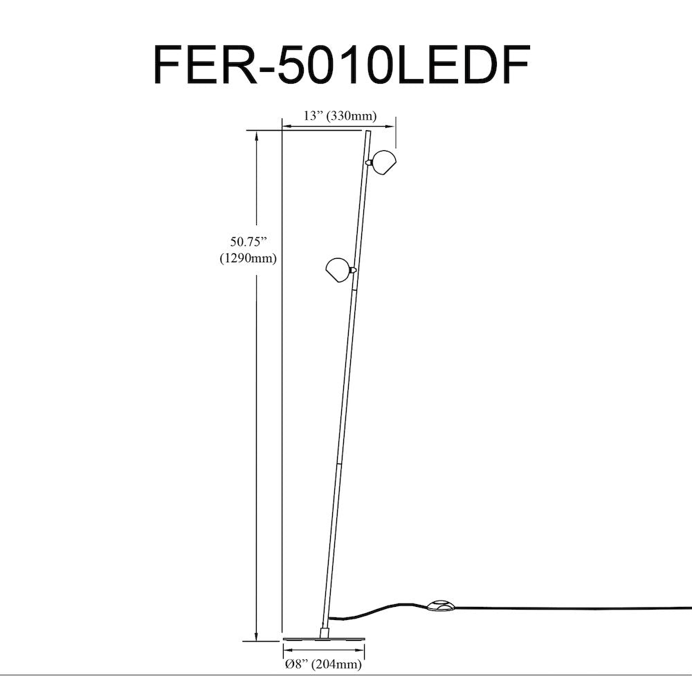 10W Sandy Black Floor Lamp