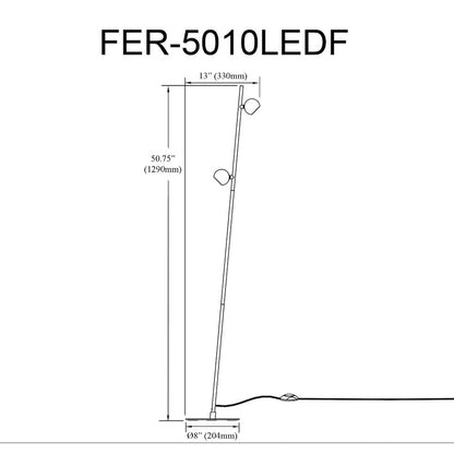 10W Sandy Black Floor Lamp