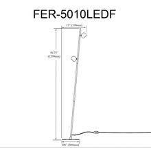 10W Satin Nickle Floor Lamp