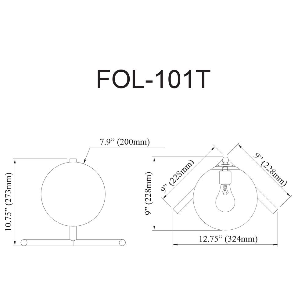 1LT Incandescent  Table Lamp, MB, Opal Glass
