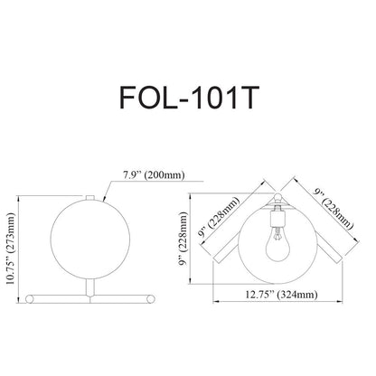 1LT Incandescent  Table Lamp, MB, Opal Glass
