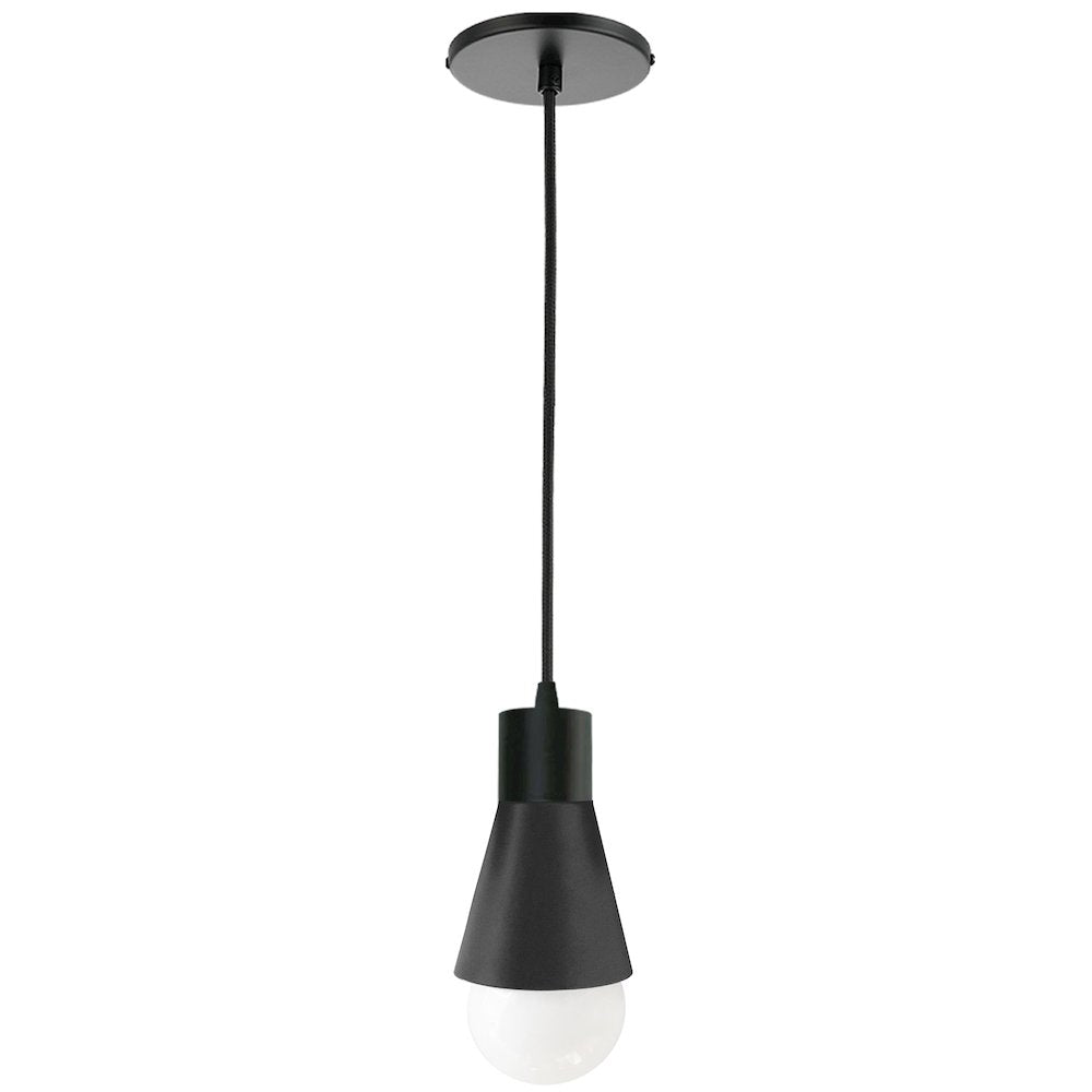 1 Light Incandescent Pendant Matte Black