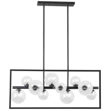10LT Halogen Horiz Pendant, MB, Clear Glass