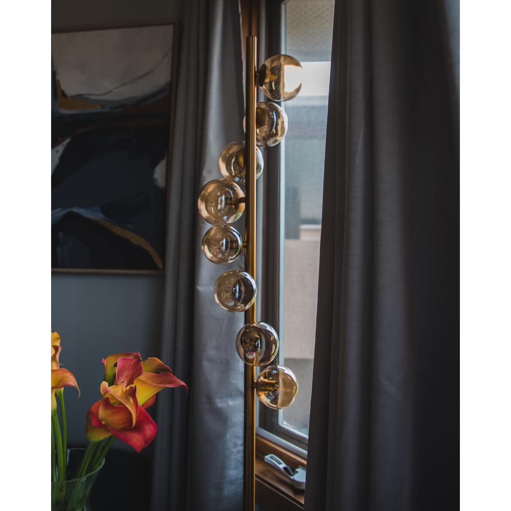 8LT Halogen Floor Lamp VB, Champagne Glass