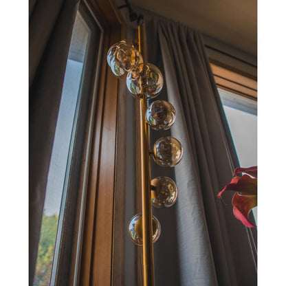 8LT Halogen Floor Lamp VB, Champagne Glass