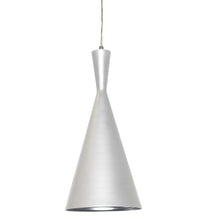 1LT Incan Pendant White,Silver Pebbled Interior