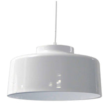 1LT Incandescent Metal Pendant, White Finish