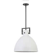 1LT Incandescent Pendant, MB, MW Metal Shade