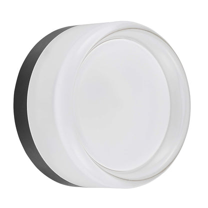 15W Wall Sconce Matte Black with Clear & Frosted Acrylic Diffuser