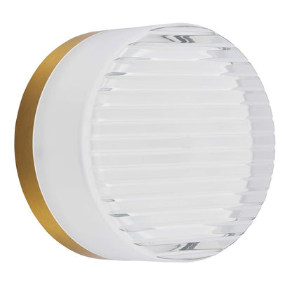 15W Wall Sconce Aged Brass with Clear & Frosted Acrylic Diffuser