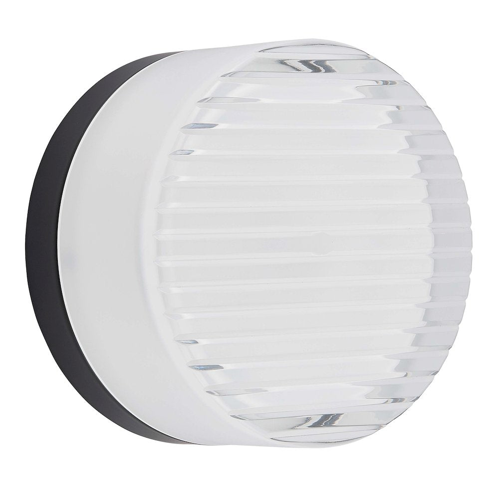 15W Wall Sconce Matte Black with Clear & Frosted Acrylic Diffuser