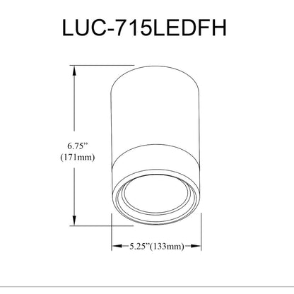 15W Flush Mount in Aged Brass w/ Clear & Frosted Acrylic Diffuser