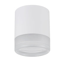 15W Matte White Flush Mount w/ Clear & Frosted Acrylic Diffuser