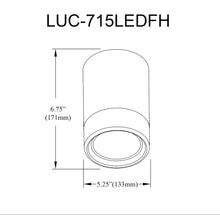 15W Matte White Flush Mount w/ Clear & Frosted Acrylic Diffuser
