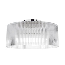 1 Light Flush Mount in Polished Chrome w/ Fluted Glass