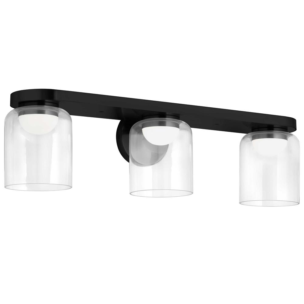 30W Vanity, MB, CLR Glass