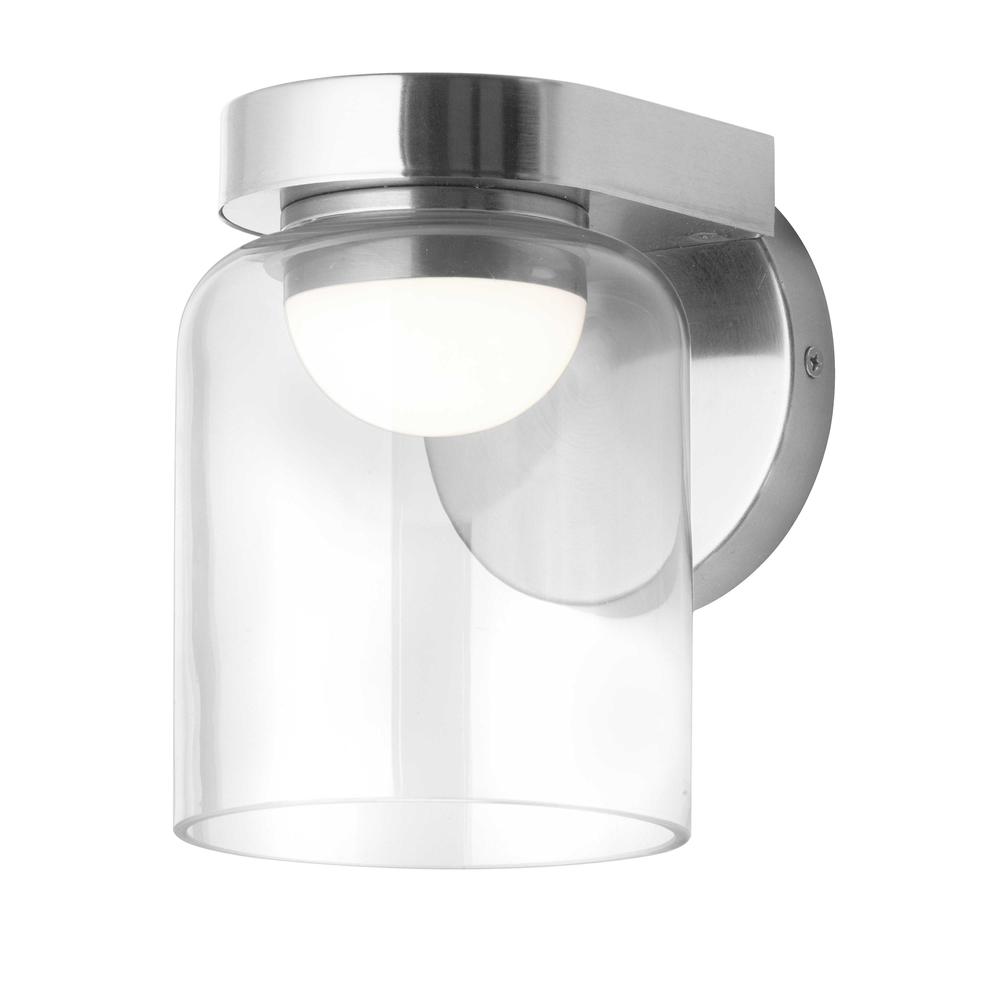 10W Wall Sconce, PC, CLR Glass