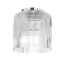 1 Light Flush Mount in Polished Chrome w/ Fluted Glass