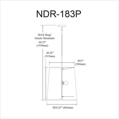 3LT Notched Pendant GLD, WH Shade & Diff