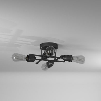 4LT Semi-Flush Mount, Espresso Finish