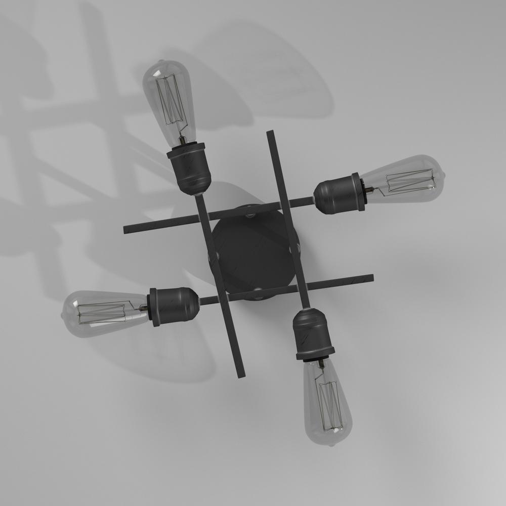 4LT Semi-Flush Mount, Espresso Finish