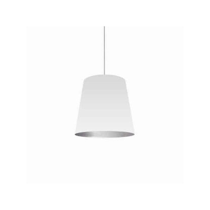 1LT Oversized Drum Pendant,Medium - Wht/Slv