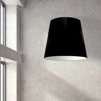 1LT Oversized Drum Pendant X- Large- Black Shade