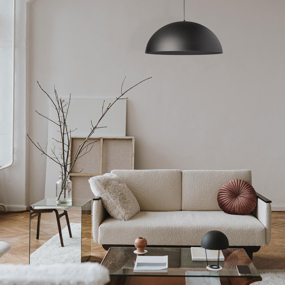 1LT Incandescent 20" Pendant,  Matte Black