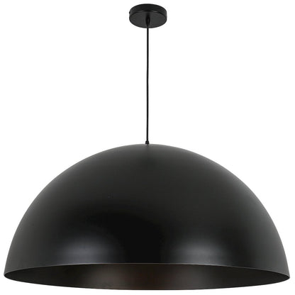 1 Light Incandescent Pendant, Matte Black