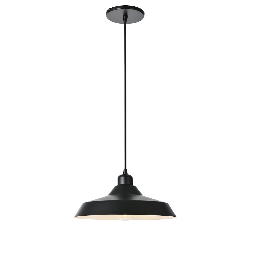1 Light Matte Black Pendant
