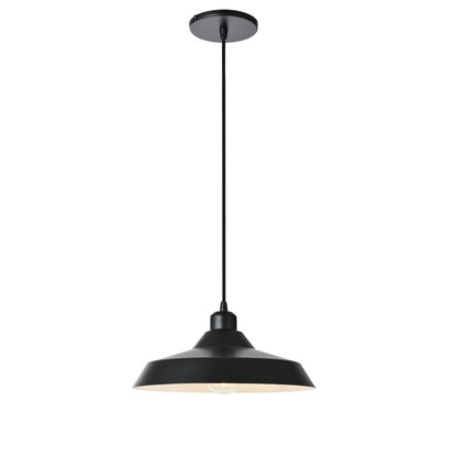 1 Light Matte Black Pendant