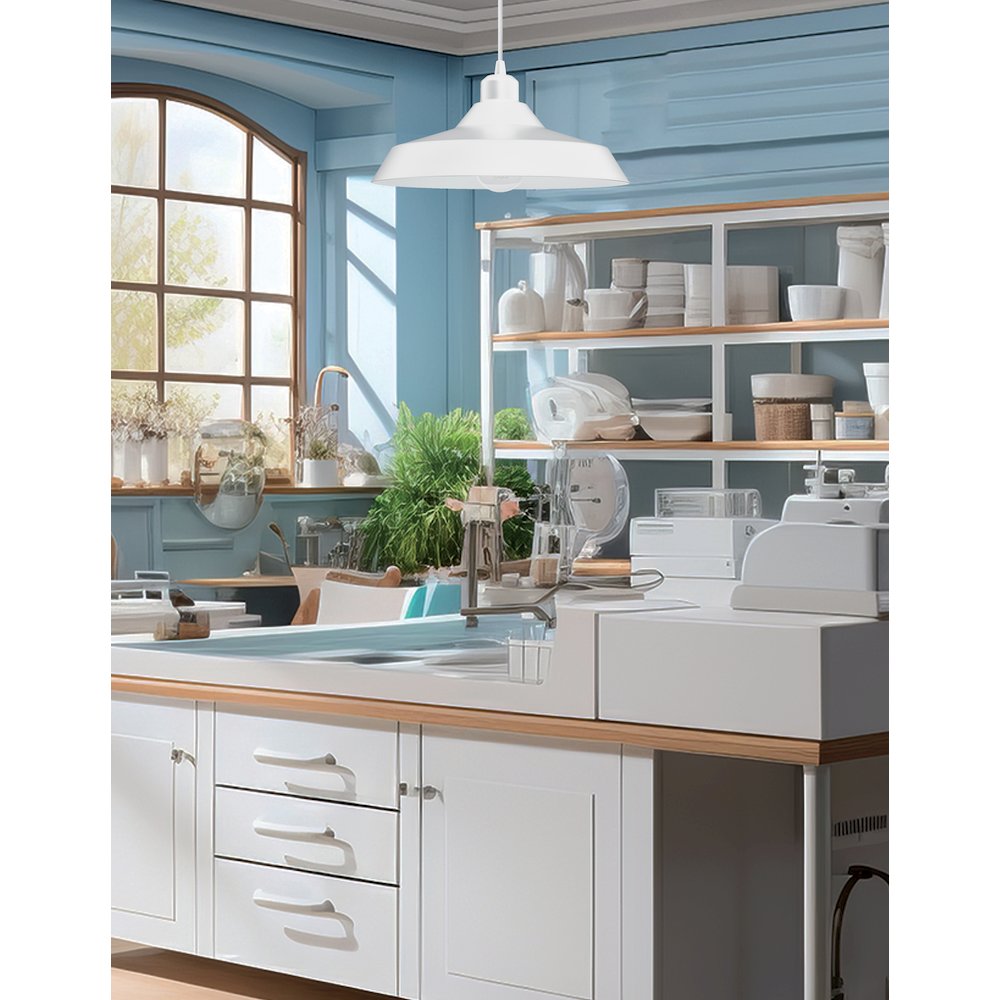 1 Light Matte White Pendant