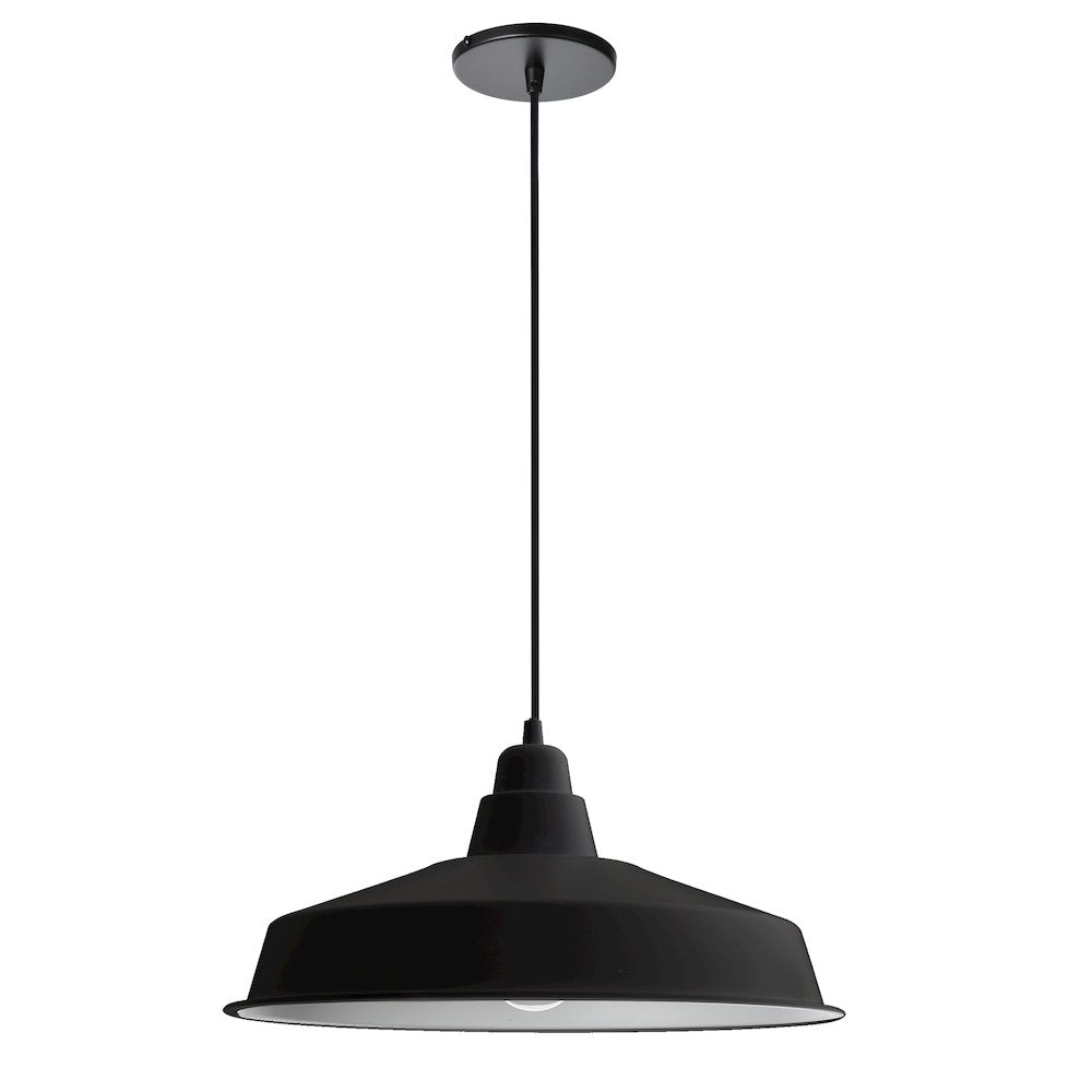 1 Light Matte Black Pendant