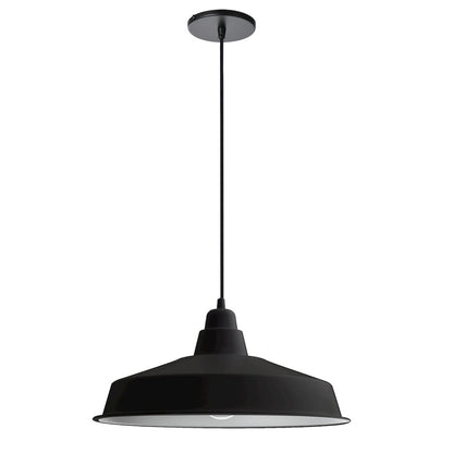 1 Light Matte Black Pendant