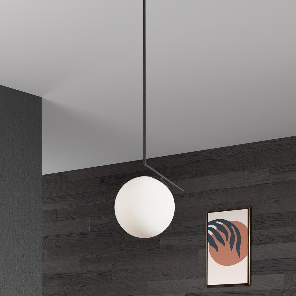 1LT Pendant, MB finish, Opal Glass