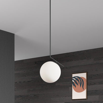 1LT Pendant, MB finish, Opal Glass