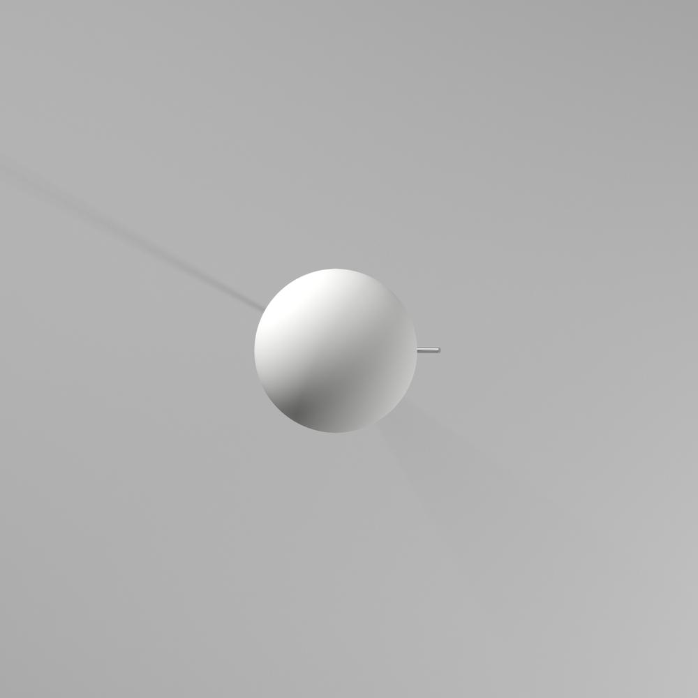 1LT Incand White Glass Pendant, PC Finish