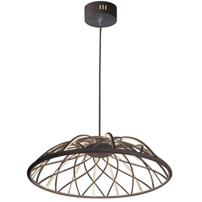 16W Pendant in Matte Black w/ Black Cloth Covered Frame