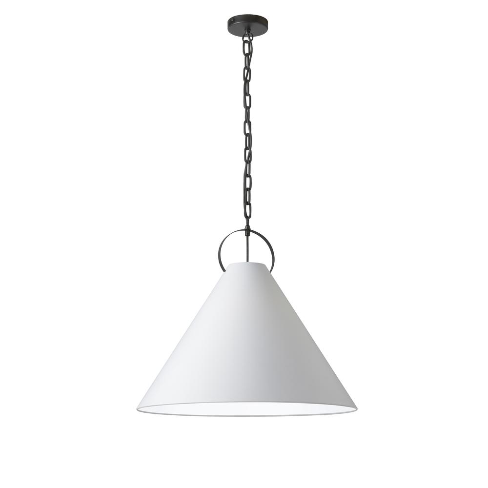 1LT Incand Pendant, MB, WH Shade