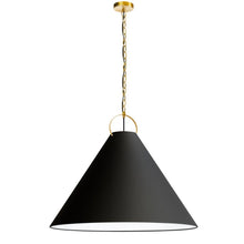 1LT Incand Pendant, AGB, BK Shade