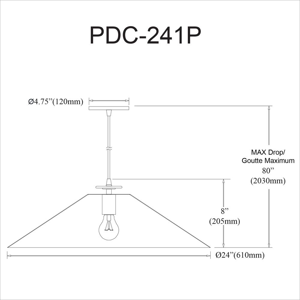 1LT Incandescent Pendant, MB