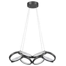 64W Chandelier, MB, WH Silicone Diff