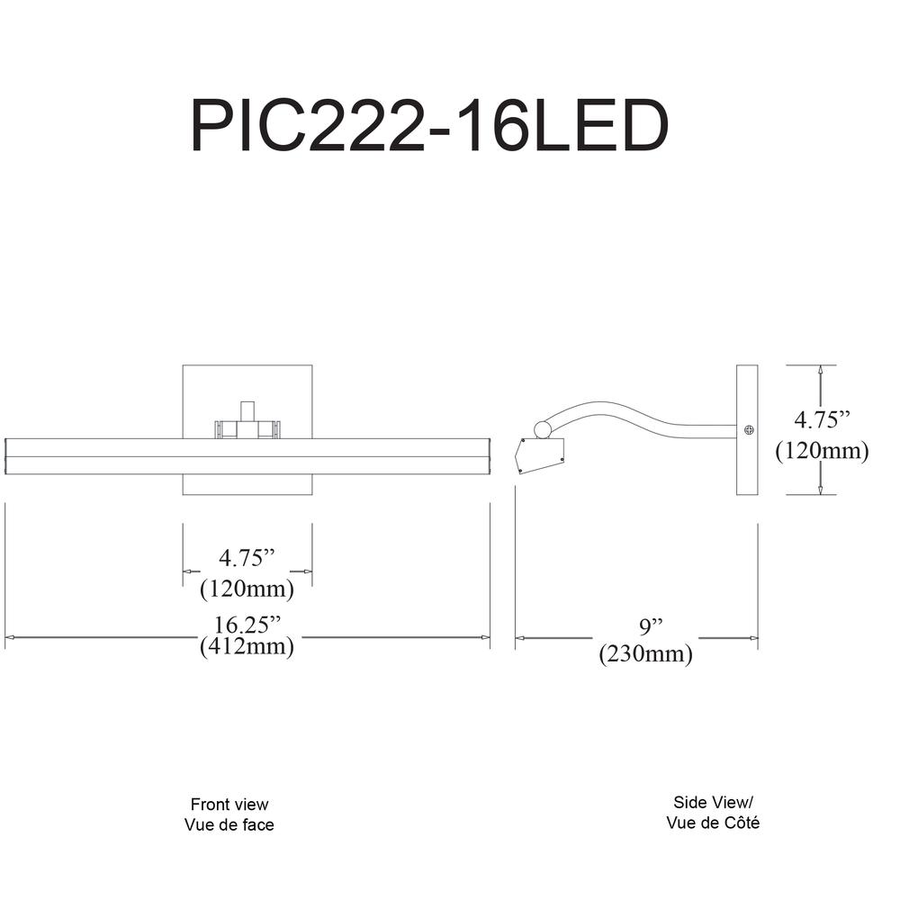 20W Picture Light, AGB, Frosted Glass