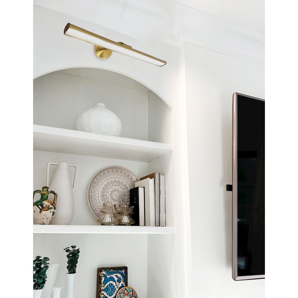 30W Aged Brass Picture Light