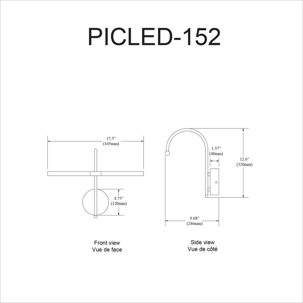 6W Picture Light Polished Chrome