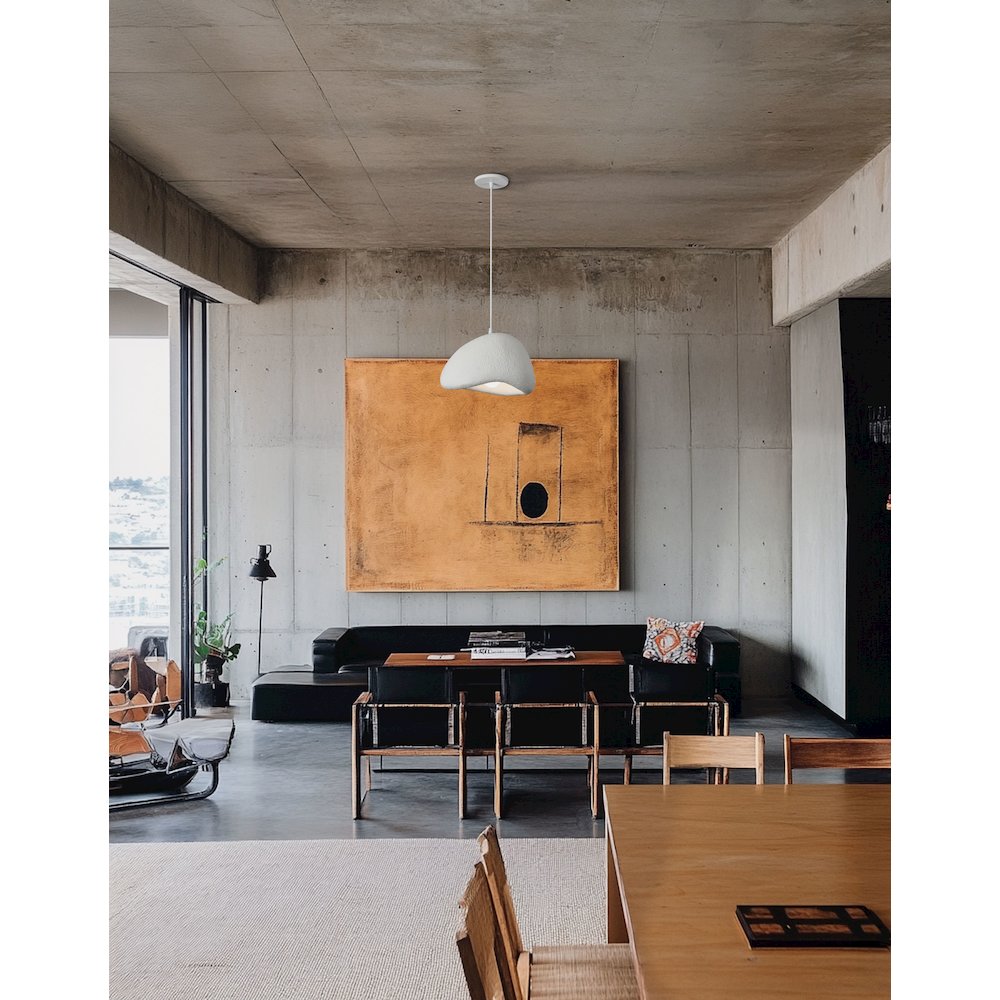 1 Light Pendant in Matte White