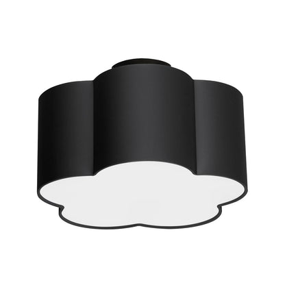 3LT Incandescent Flush Mount, MB, Black Shade