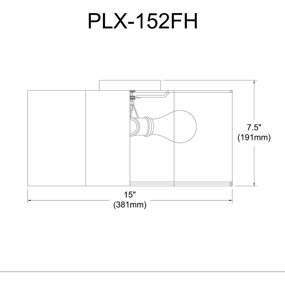 3LT Incandescent Flush Mount, PC, White Shade