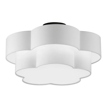 3LT Incan 2-Tier Flush Mount, MB, White Shade